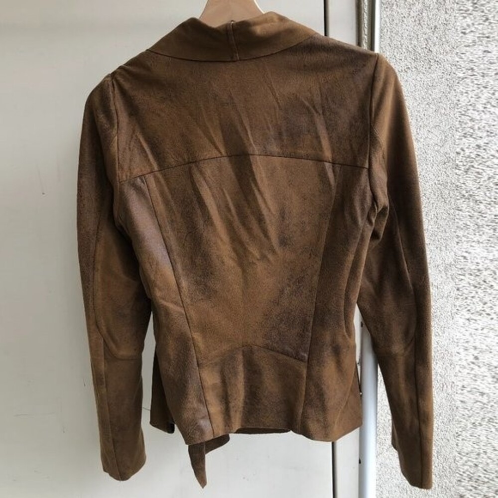 Zara Brown Suede Jacket Size S - Picture 6 of 10